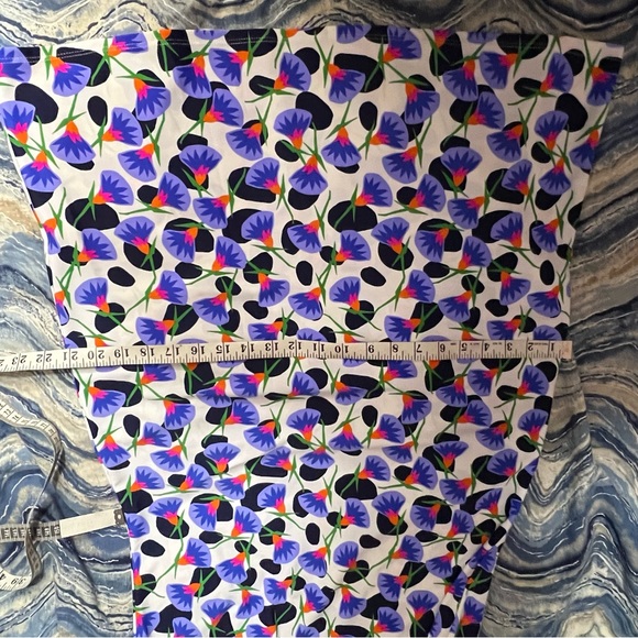 Jude Connally Lisa Tank Dress In Dancing Lillies Navy Large NWT - Picture 9 of 10